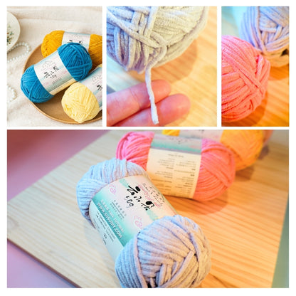 Soft Chenille Crochet Yarn 50g - Susan's Family Brand